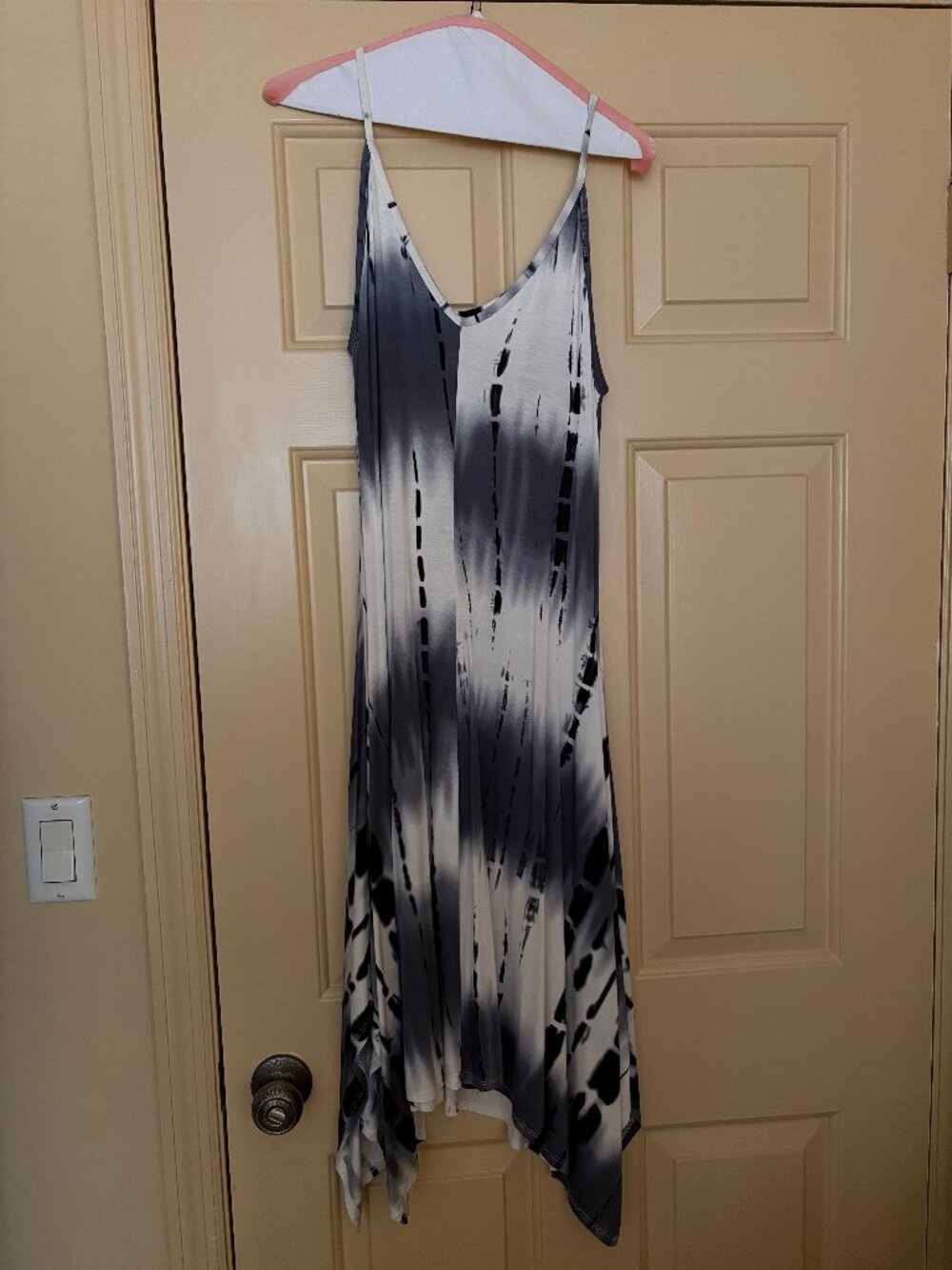 Tommy Hilfiger Abstract Print Handkerchief Hem Slip Dress